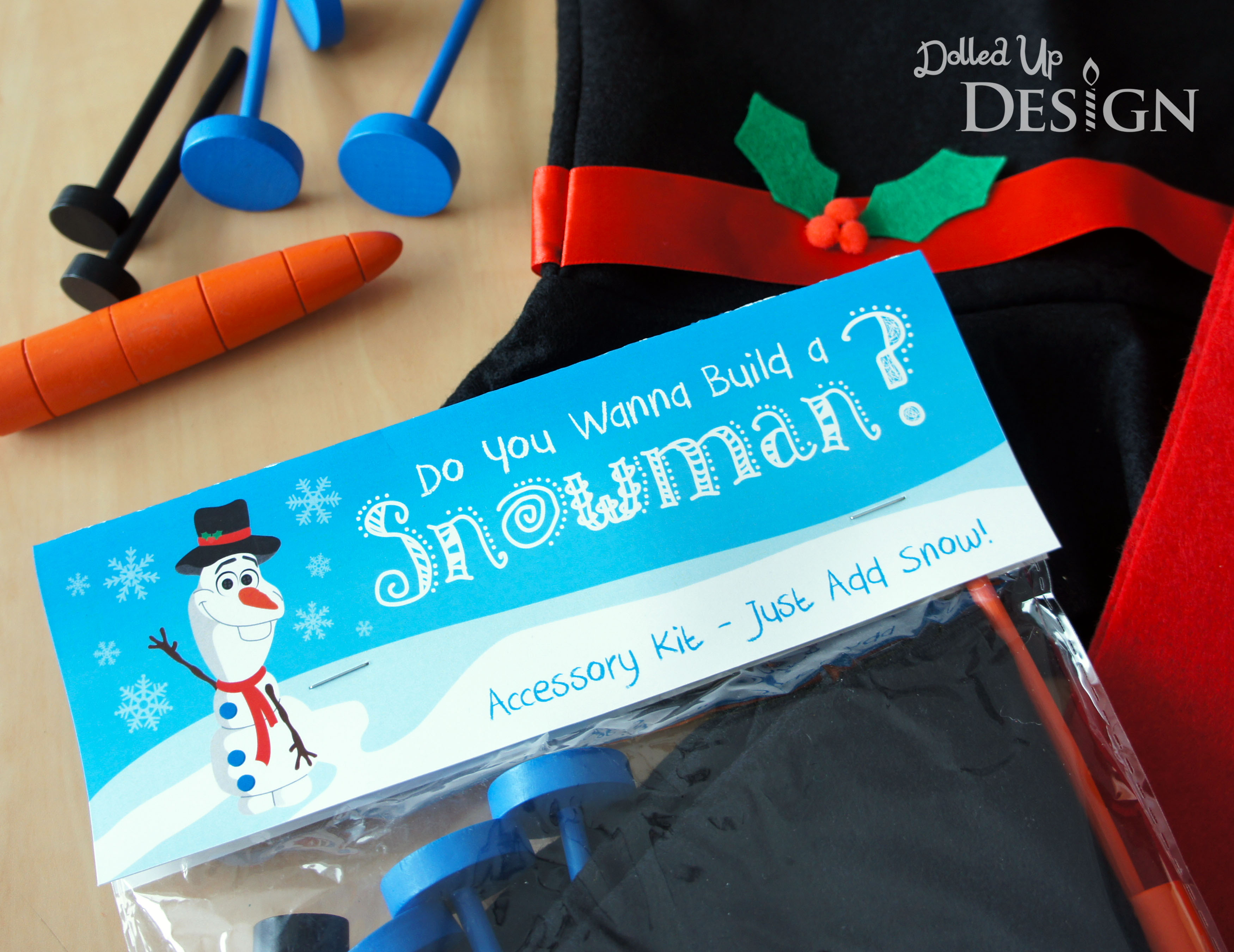 Do You Want to Build a Snowman Bag Topper for Snowman Making Kit 