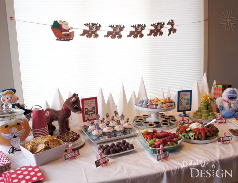 Rudolph Holiday Party Food and Decorations