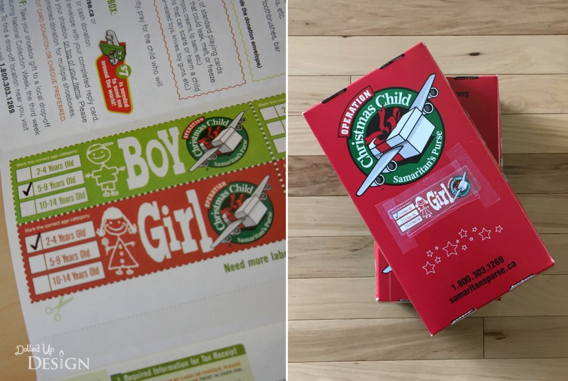 Operation Christmas Child Labels and Boxes