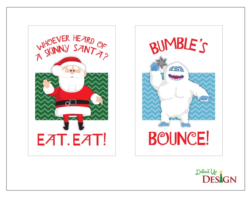 Rudolph Party Printables Table Signs